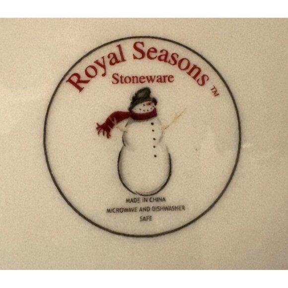 1 Royal Seasons Christmas Snowman Plate   # 3151 - Picture 4 of 4